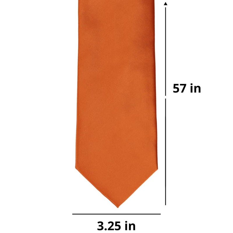 tiemart Premium Solid Color Necktie (Burnt Orange) - Image 2